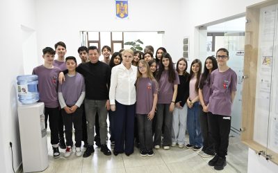 Ansamblul „Tekir”, primit la Primăria Techirghiol după participarea la Festivalul Internațional „Ohrid Lake”
