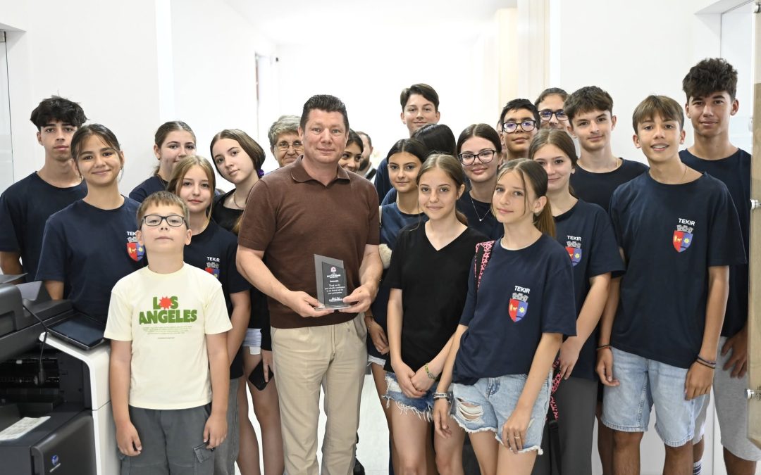 Ansamblul „Tekir”, felicitat la Primăria Techirghiol după performanța obținută la Festivalul Internațional de Dansuri Populare din Denizli